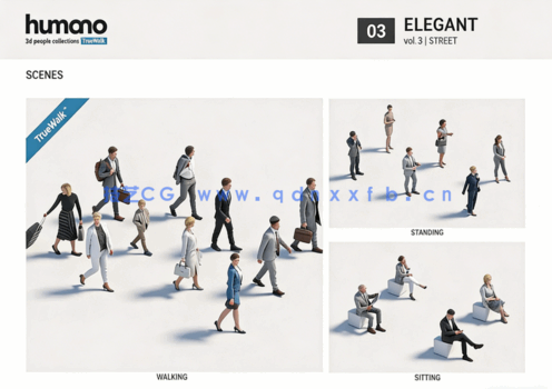 20个三维人物3D模型 Humano 3D people Vol.03 Casual(图5)