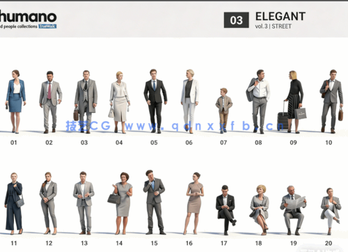 20个三维人物3D模型 Humano 3D people Vol.03 Casual(图2)