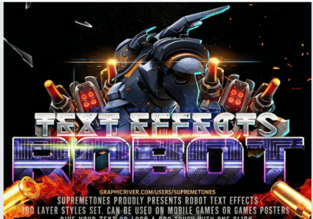变形金刚风格影视游戏艺术特效PSD字模(图1)