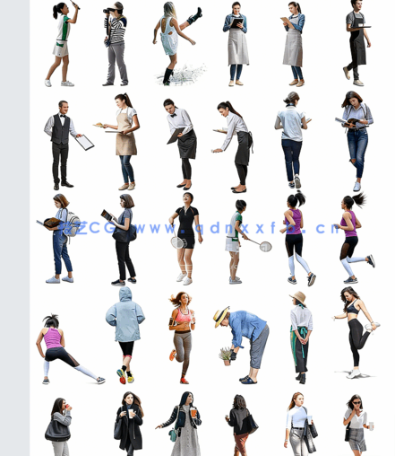  免扣各种行走人(图1)