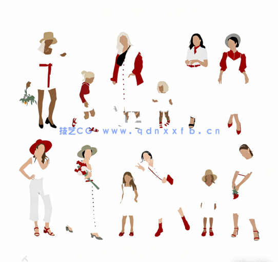  多样化拼贴人物(图1)