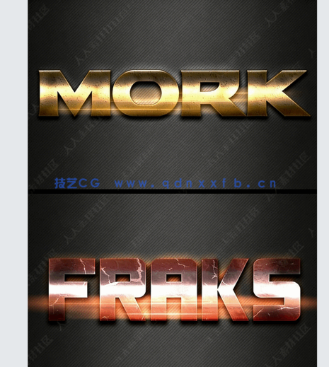 现代高质量耀眼发光金属质感 艺术特效PSD字模(图3) 现代高质量耀眼发光金属质感 艺术特效PSD字模(图3)