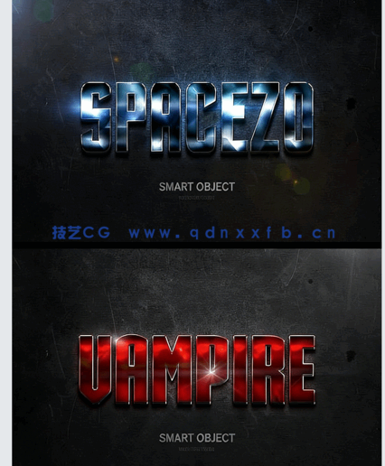 3D立体彩色金属质感艺术特效PSD字模(图5)