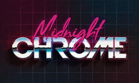 80年代华丽闪耀荧光艺术特效PSD字模(图5)