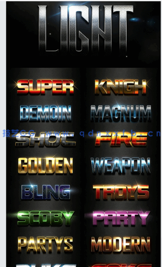 多组样式现代金属质感艺术特效PSD字模合集1-5(图1) 多组样式现代金属质感艺术特效PSD字模合集1-5(图1)