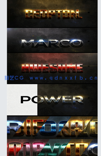 3D立体彩色金属质感艺术特效PSD字模第十季(图5) 3D立体彩色金属质感艺术特效PSD字模第十季(图5)