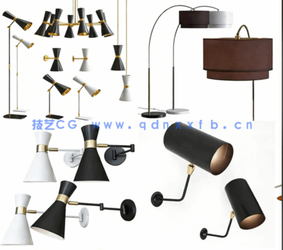 140个3DSKY壁灯台灯装饰灯模型(图1)