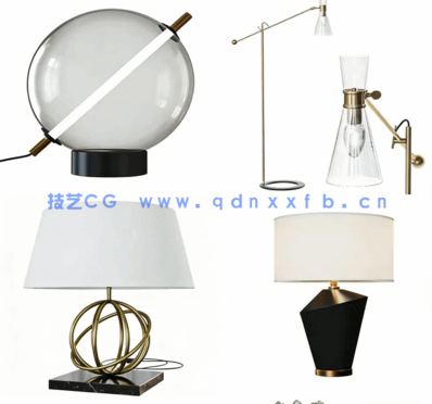 140个3DSKY壁灯台灯装饰灯模型(图3)