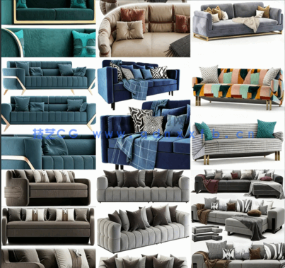 3dsky精品沙发3Dmax模型(图5)