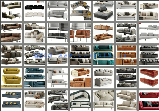 3dsky精品沙发3Dmax模型(图1)