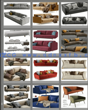 3dsky&沙发类[多人组合沙发/单人休闲沙发]PM管理器模型(图4)