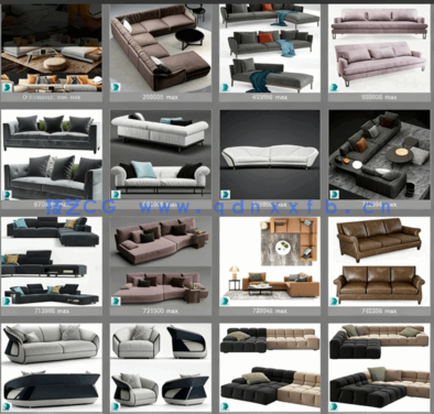 3dsky&沙发类[多人组合沙发/单人休闲沙发]PM管理器模型(图2)