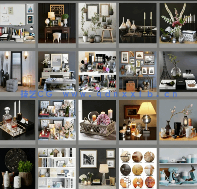 3dsky&装饰类[植物/摆设/雕塑/雕花/服装/小动物]PM管理器模型(图2)