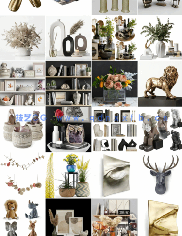 108套装饰摆件3dmax模型支持导入Connecter/PM管理器(图6)