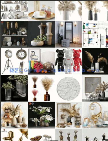 108套装饰摆件3dmax模型支持导入Connecter/PM管理器(图4)