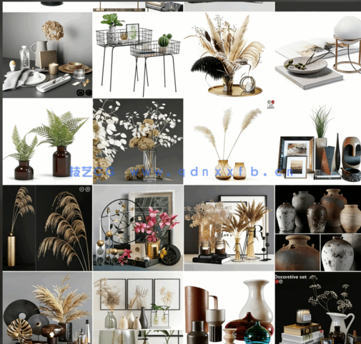 100套装饰摆件3dmax模型支持导入Connecter/PM管理器(图5)