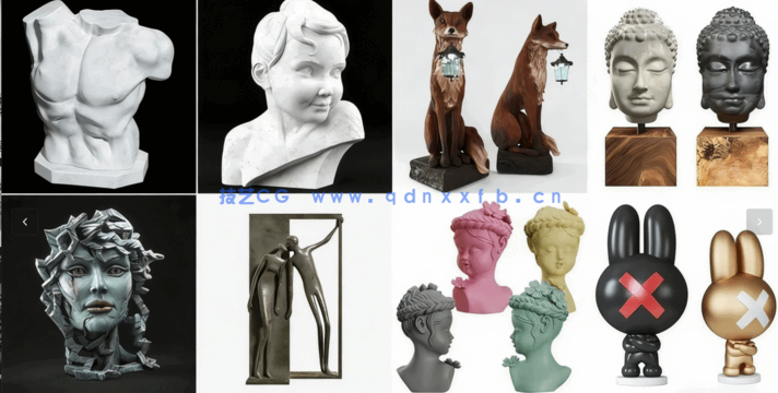 3DSKY模型库3dmax国外高端素材模型库雕塑潮玩模型(图3)