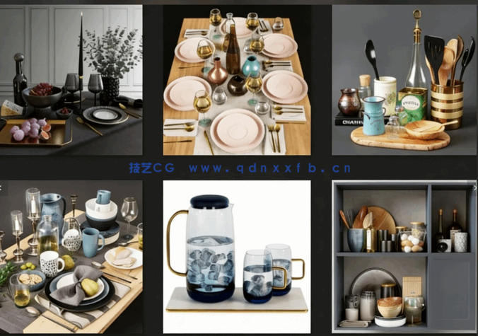 精品餐桌摆件3dsky高质量模型(图3)