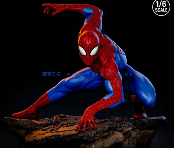 [3D打印人物] 经典蜘蛛侠Spider Man漫威角色雕刻手办3D打印模型(图2)