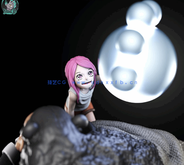[3D打印人物] 巴索罗缪·大熊与杰妮·邦尼《海贼王》动漫角色雕刻手办3D打印(图3)