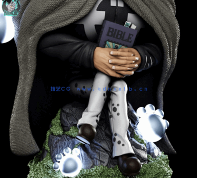 [3D打印人物] 巴索罗缪·大熊与杰妮·邦尼《海贼王》动漫角色雕刻手办3D打印(图4)