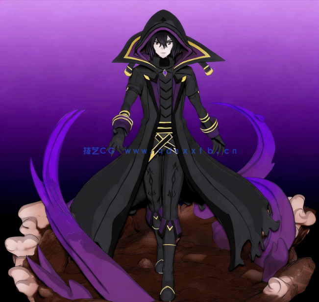 [3D打印人物] 暗影希德·卡盖诺Cid Kagenou《想要成为影之实力者》动漫角色(图3)