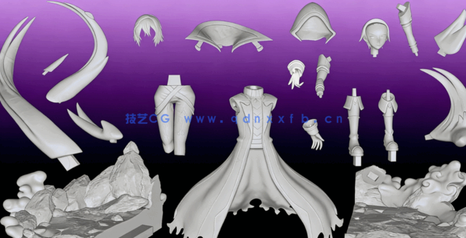 [3D打印人物] 暗影希德·卡盖诺Cid Kagenou《想要成为影之实力者》动漫角色(图5)