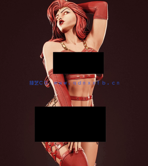 [3D打印人物] 萨塔娜Satana漫威动漫角色雕刻手办3D打印模型(图2)