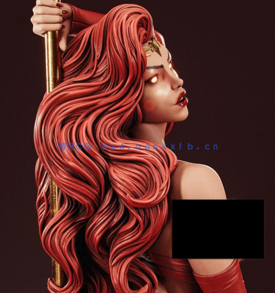 [3D打印人物] 萨塔娜Satana漫威动漫角色雕刻手办3D打印模型(图3)