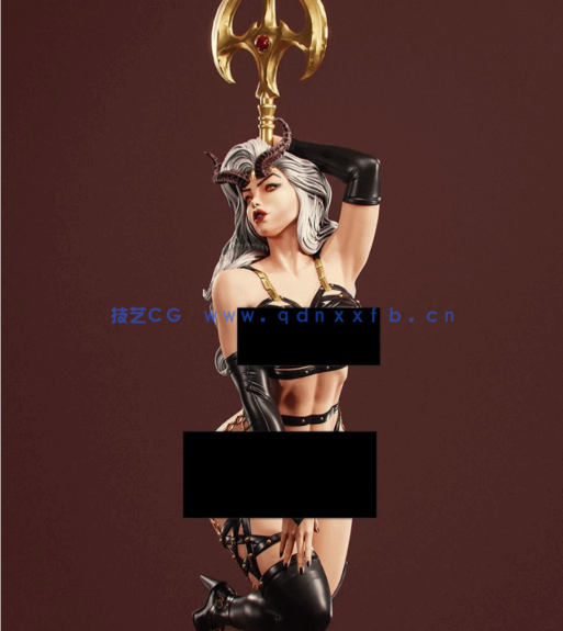 [3D打印人物] 萨塔娜Satana漫威动漫角色雕刻手办3D打印模型(图4)