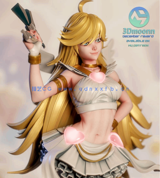 [3D打印人物] 潘迪Anarchy Panty站姿《吊带袜天使》动漫角色雕刻手办3D打(图5)