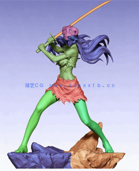 [3D打印人物] 妮莉艾露·杜·欧德修凡克Neliel《死神 境·界》动漫角色雕刻手办(图4)