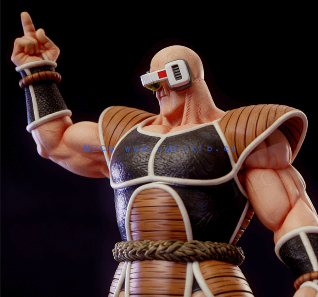 [3D打印人物] 那巴Nappa站姿《七龙珠》动漫角色雕刻手办3D打印模型(图4)