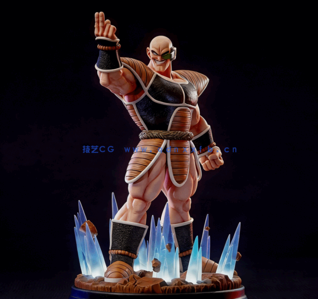 [3D打印人物] 那巴Nappa站姿《七龙珠》动漫角色雕刻手办3D打印模型(图5)