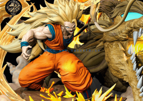 [3D打印人物] 超级赛亚人3孙悟空 龙拳爆发《怪兽8号》动漫角色雕刻手办3D(图1)