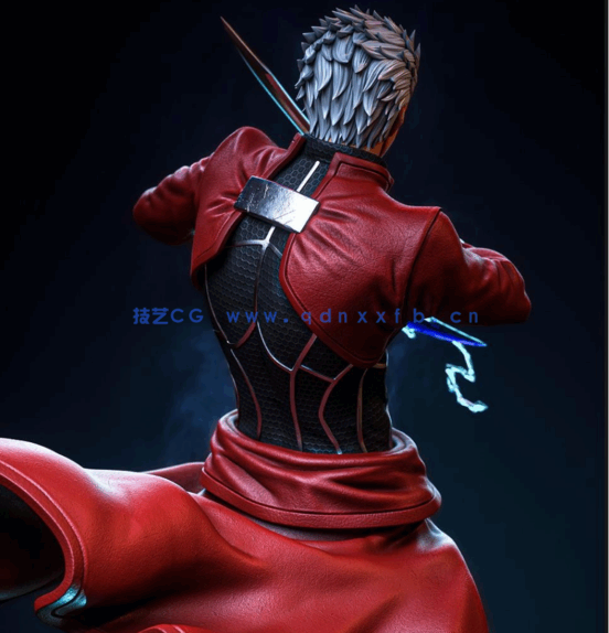 [3D打印人物] 卫宫士郎Archer《Fate/stay night》游戏角色雕刻手办3D打印(图4)