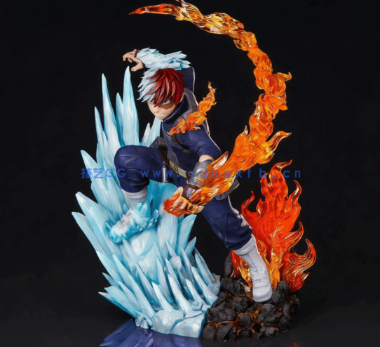 [3D打印人物] 轰焦冻Todoroki《我的英雄学院》动漫角色雕刻手办3D打印模型(图1)