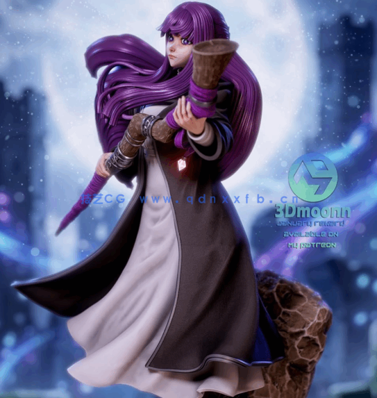 [3D打印人物] 菲伦Fern站姿《葬送的芙莉莲》动漫角色雕刻手办3D打印模型(图4)