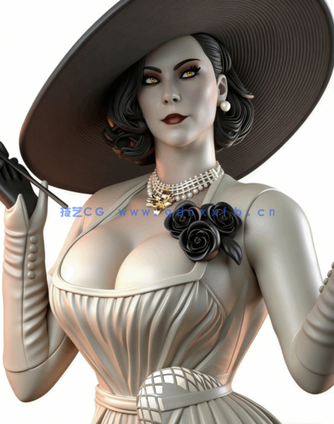 [3D打印人物] 阿契娜·蒂米特雷斯库Alcina Dimitrescu《生化危机》游戏角色(图1)