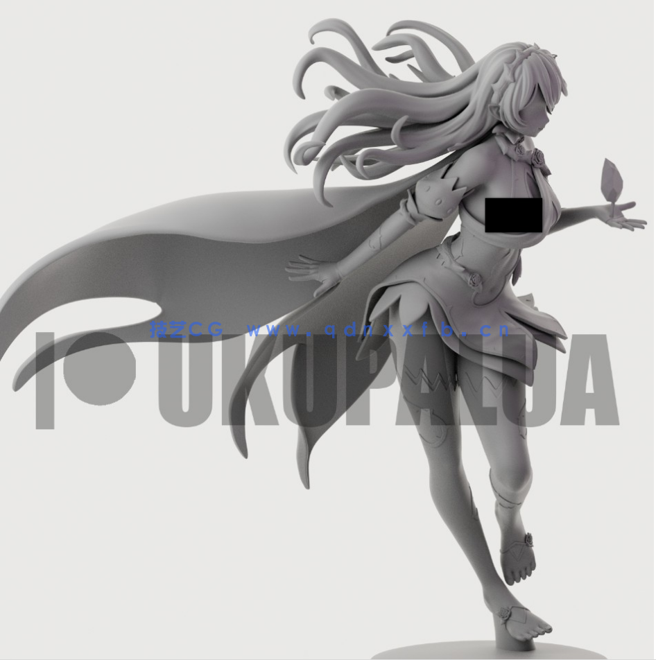 [3D打印人物] 卡姆依神威殿下《火焰之纹章：IF》游戏角色雕刻手办3D打印(图4)