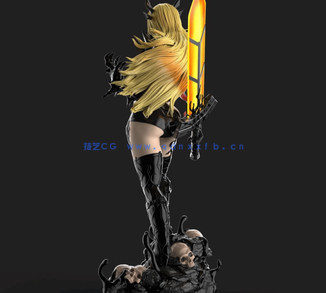 [3D打印人物] 毒液附体秘客漫威角色雕刻手办3D打印模型(图3)