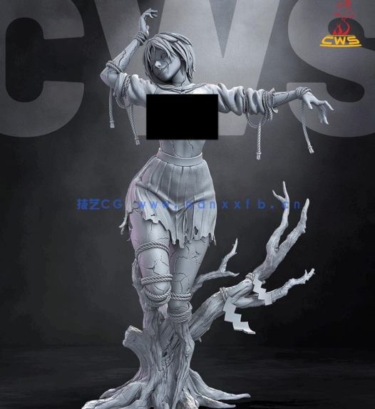 [3D打印人物] 妖怪Ayakakashi 《寂静岭 f》游戏角色雕刻手办3D打印模型(图6)