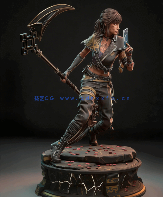 [3D打印人物] 熙艾尔Sciel《光与影：33号远征队》游戏角色雕刻手办3D打印(图3)