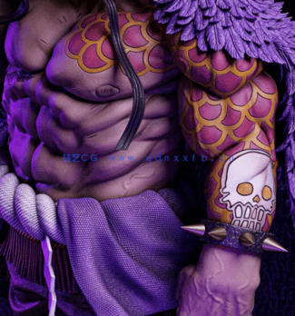 [3D打印人物] 凯多Kaido《海贼王》角色雕刻手办3D打印模型(图5)