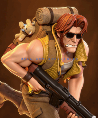 [3D打印人物] 塔马·罗金Tarma Roving《合金弹头》游戏角色雕刻手办3D打印(图1)