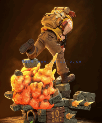 [3D打印人物] 塔马·罗金Tarma Roving《合金弹头》游戏角色雕刻手办3D打印(图3)