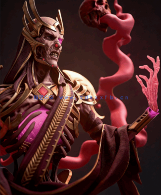 [3D打印人物] 维克那Vecna《龙与地下城》游戏角色雕刻手办3D打印模型(图5)