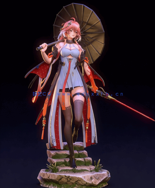 [3D打印人物] 长离Changli《鸣潮》游戏角色雕刻手办3D打印模型(图2)