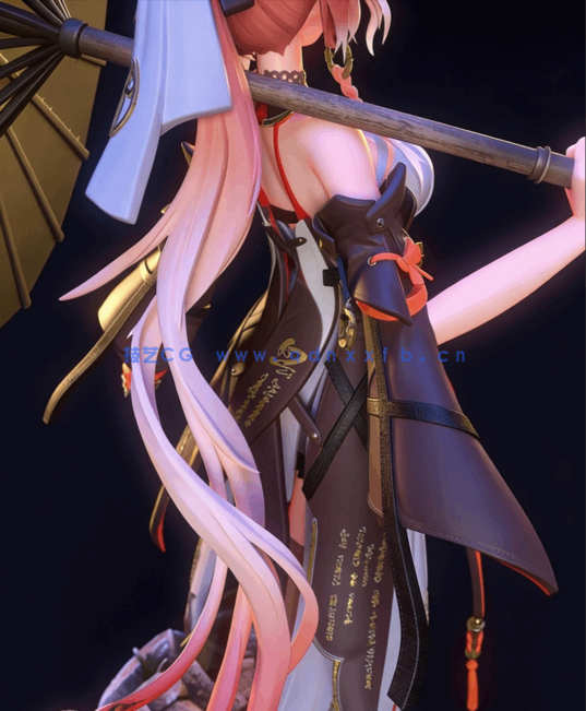 [3D打印人物] 长离Changli《鸣潮》游戏角色雕刻手办3D打印模型(图4)