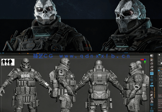 ZBrush 3A级游戏角色完整制作工作流视频教程(图5)